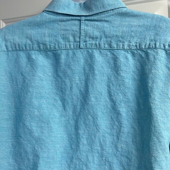 Banana Republic Heather Light Blue Long Sleeve Button Down Dress Shirt- Size XL - Picture 8 of 16